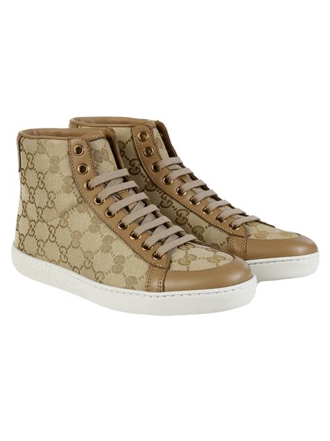 gucci canvas high tops|gucci high top sneakers beige.